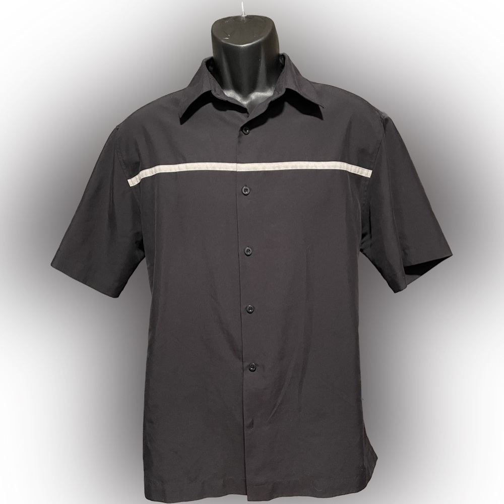 Men’s M black button up shirt from Next London